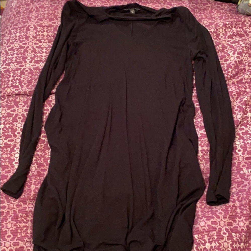Black knee length skater dress